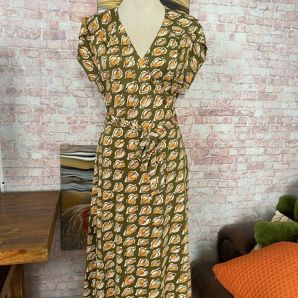 Lapis Midi Wrap Dress